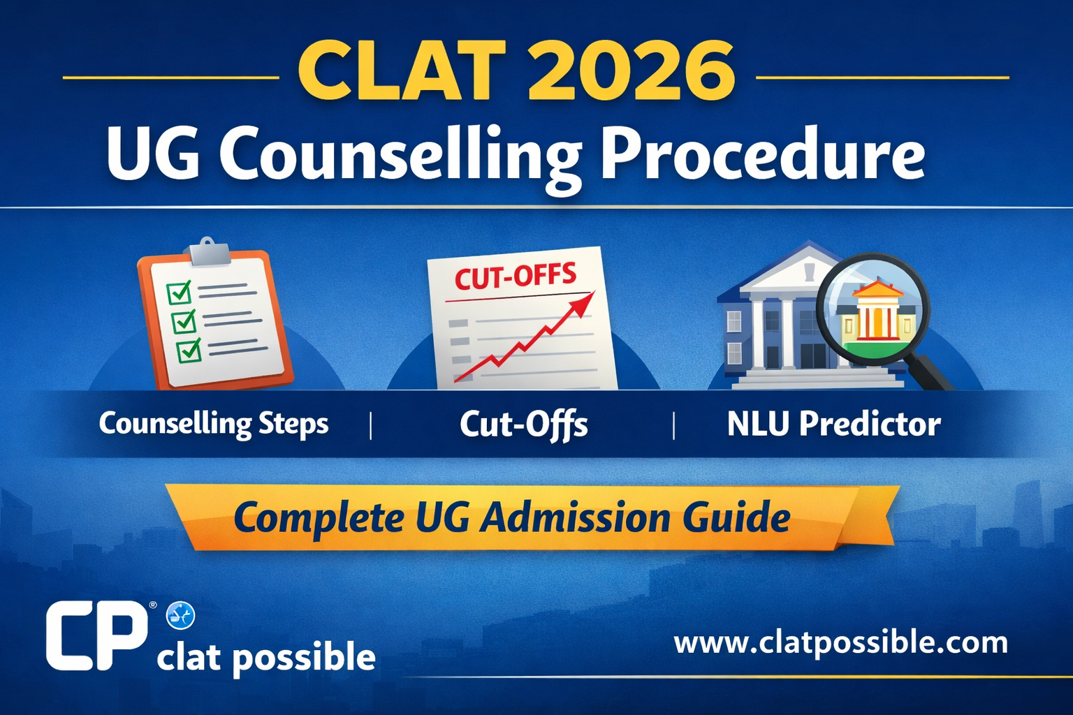 CLAT 2026 UG Counselling Procedure: Dates, Cut-Offs & Seat Allotment